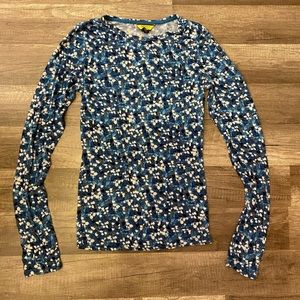 Blue Floral Long Sleeve Shirt